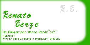 renato berze business card